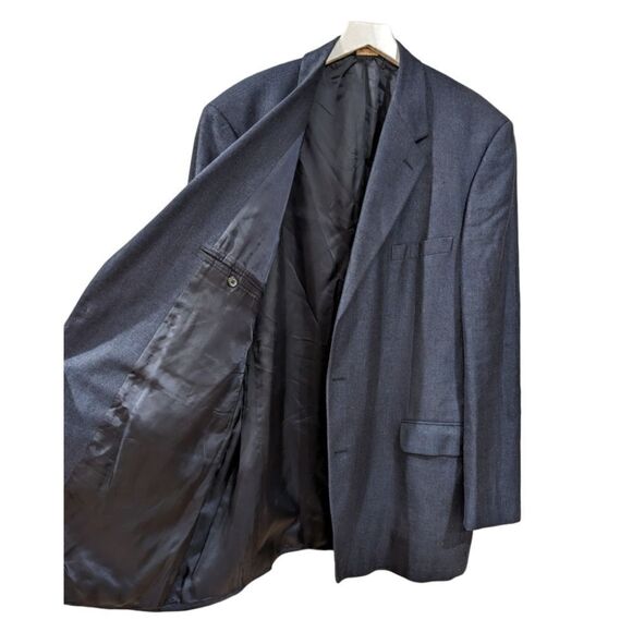 Brooks Brothers Mens Navy Silk/Linen/Wool Blend Two Button Blazer - Picture 4 of 8
